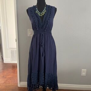 Cupshe Navy Blue Lace Midi Dress